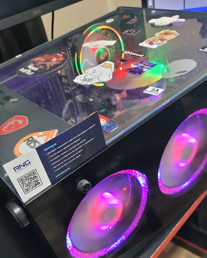 PC gamer atendido pela RNG Tecnologia